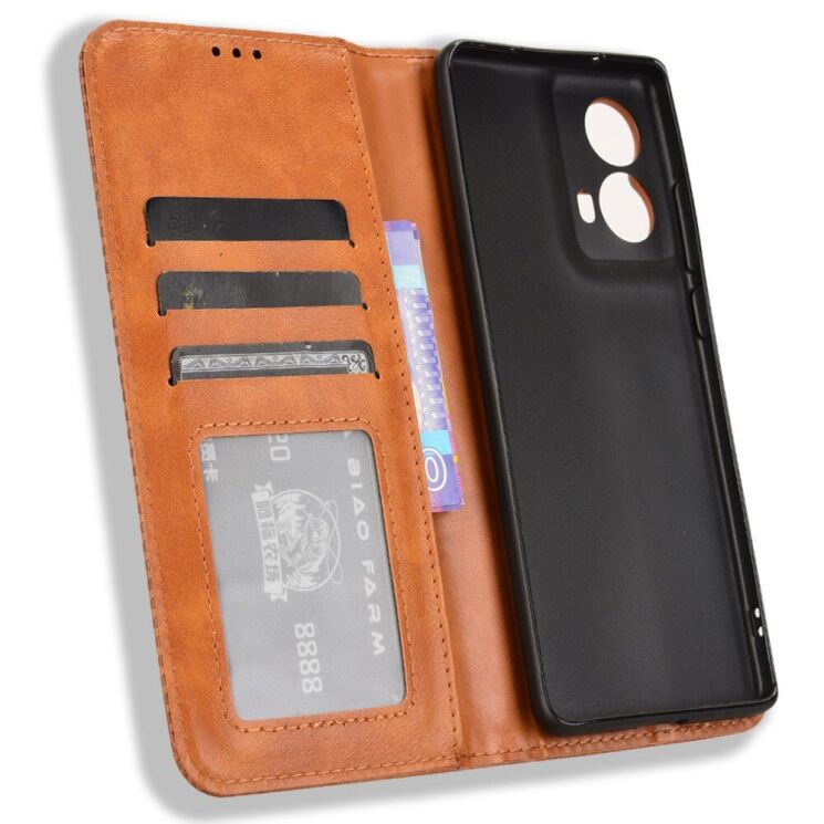 Чохол Deexe Retro Style для Motorola Moto G85 - Brown: фото 4 з 7