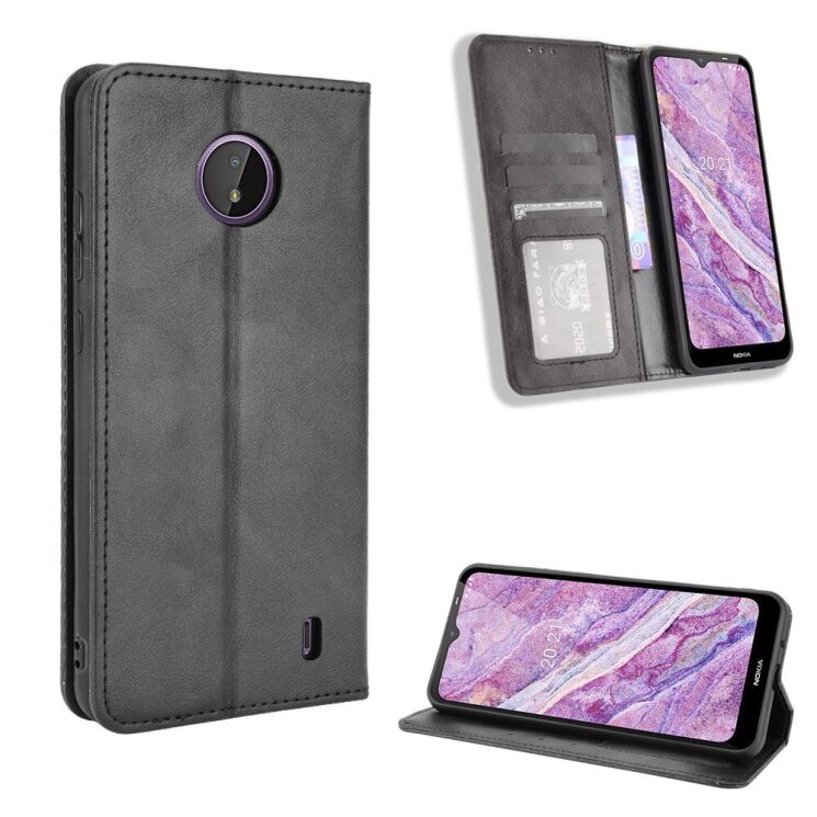 Чохол Deexe Retro Style для Nokia C10 / C20 - Black: фото 7 з 17