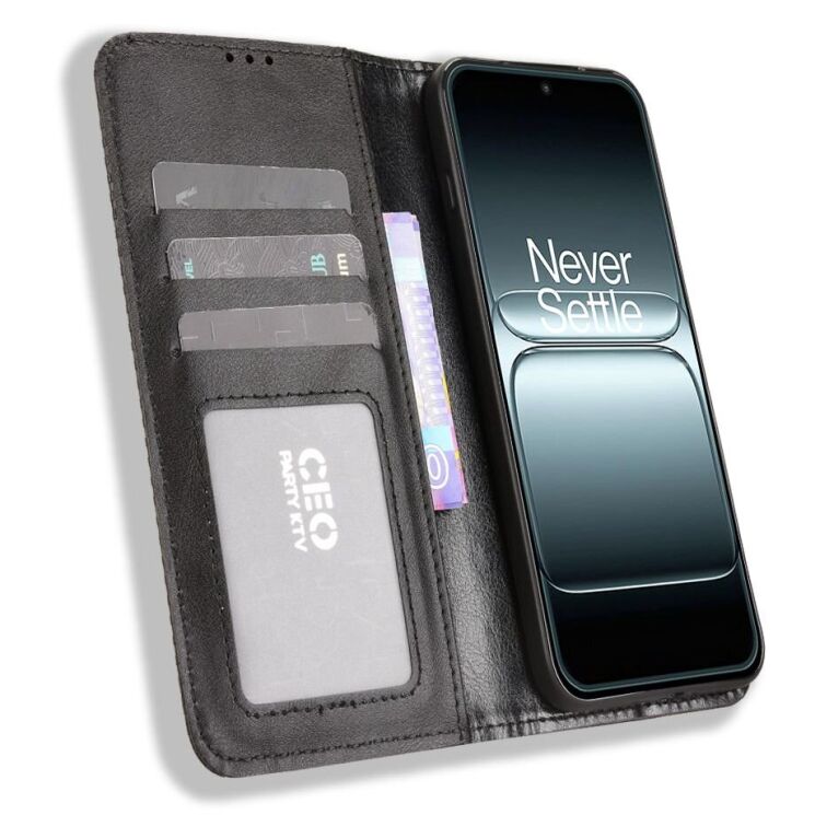 Чохол Deexe Retro Style для OnePlus 13T - Black: фото 5 з 19