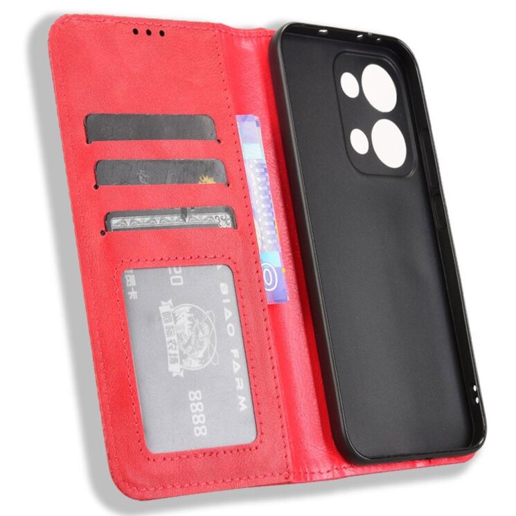Чехол Deexe Retro Style для OPPO Reno 13 5G - Red: фото 4 из 7