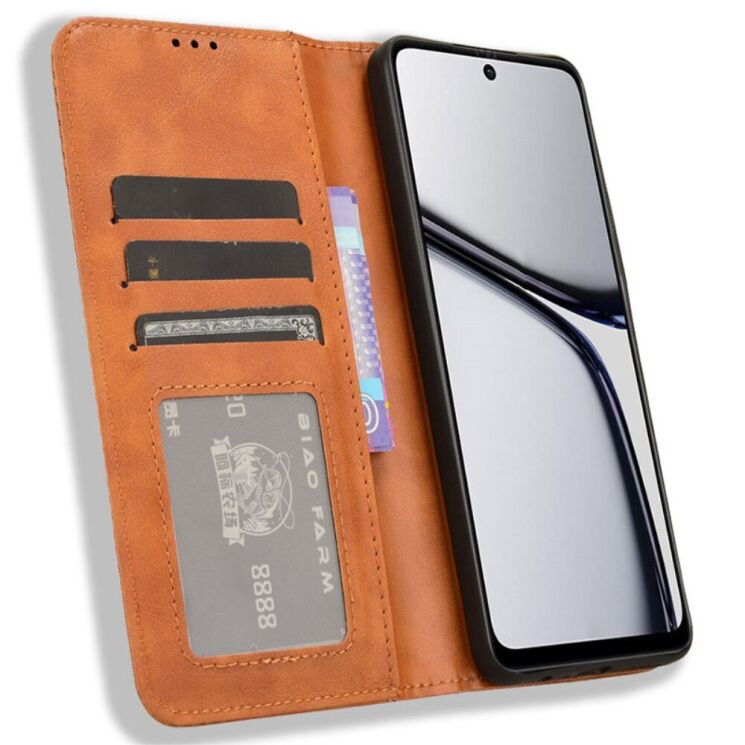 Чехол Deexe Retro Style для Realme C65 - Brown: фото 2 из 7