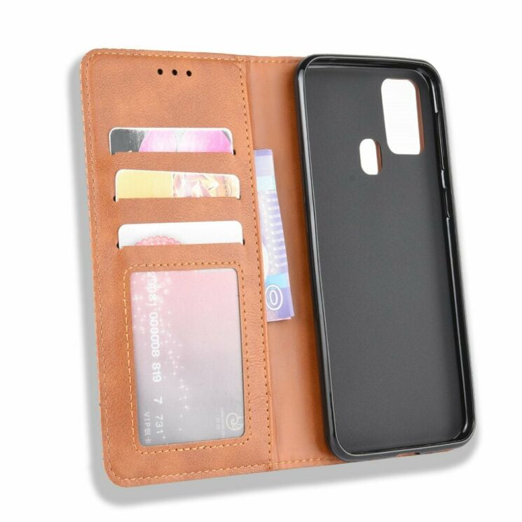 Чохол Deexe Retro Style для Samsung Galaxy M31 (M315) - Brown: фото 7 з 10