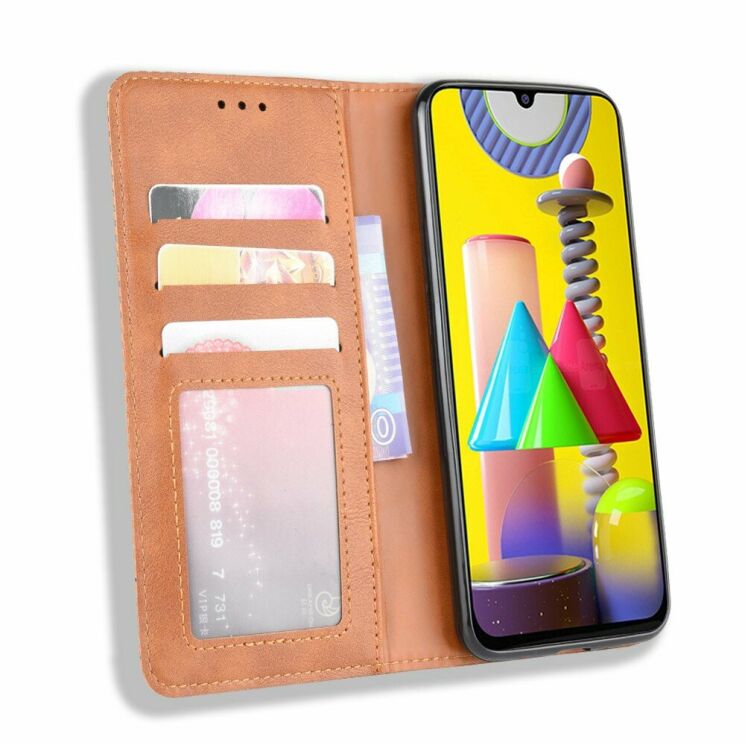 Чохол Deexe Retro Style для Samsung Galaxy M31 (M315) - Brown: фото 8 з 10