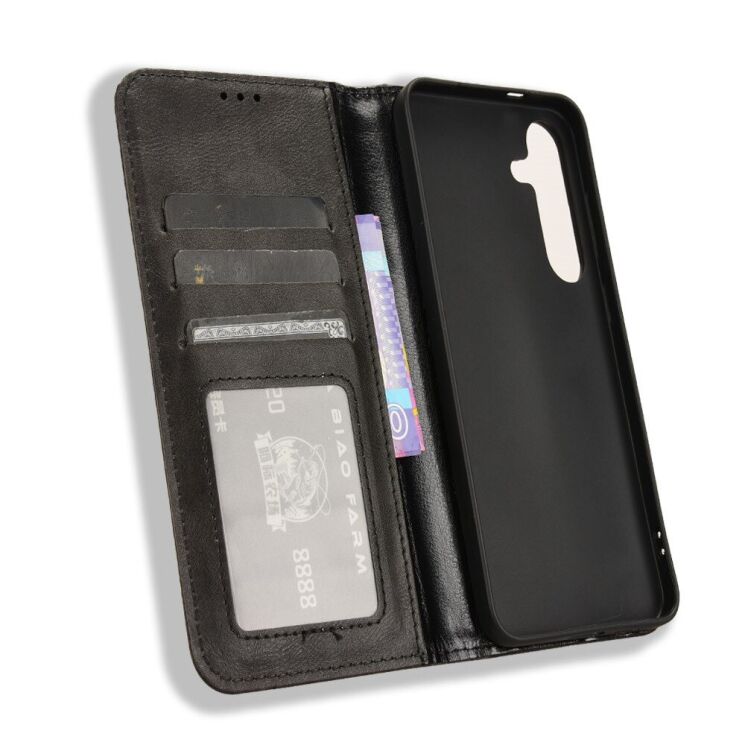 Чохол Deexe Retro Style для Samsung Galaxy S24 FE (S721) - Black: фото 4 з 7