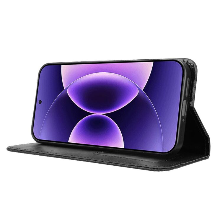 Чехол-книжка Deexe Retro Style для Xiaomi 17 Pro - Black (390712B) Чехол-книжка Deexe Retro Style для Xiaomi 17 Pro - Black: фото 7 из 19
