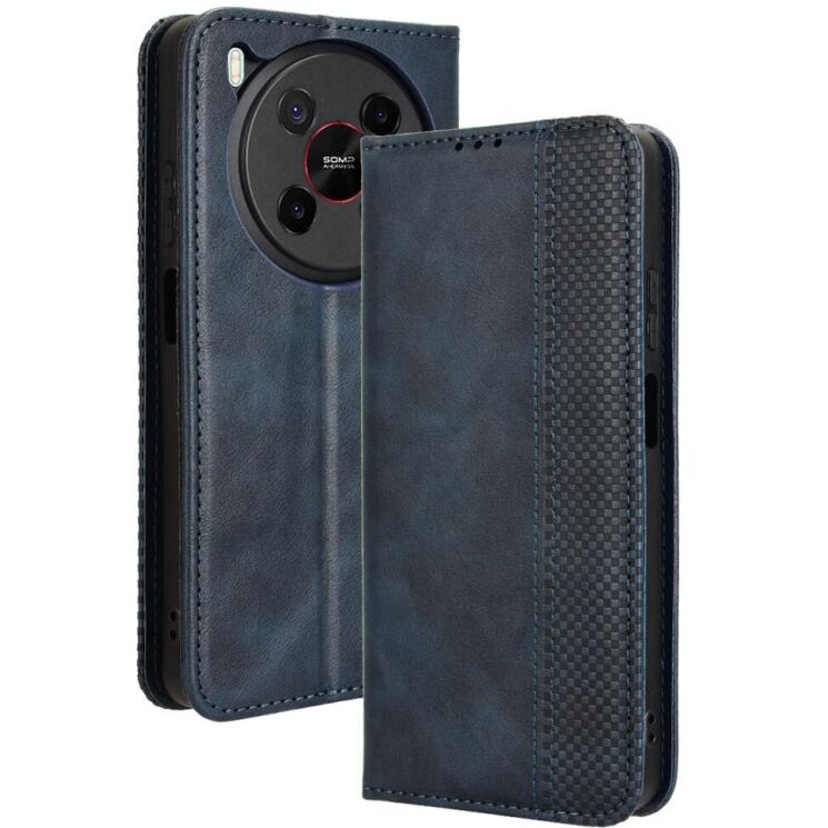 Чехол Deexe Retro Style для ZTE Nubia V70 Max - Blue: фото 1 из 18