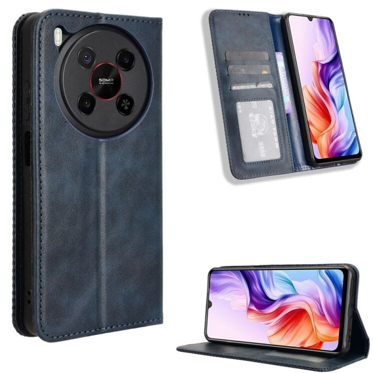 Чехол Deexe Retro Style для ZTE Nubia V70 Max - Blue: фото 2 из 18
