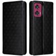 Чехол Deexe Rhombus Book для Motorola Edge 50 Fusion - Black (354256B)