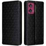 Чохол Deexe Rhombus Book для Motorola Edge 50 Fusion - Black: фото 1 з 9
