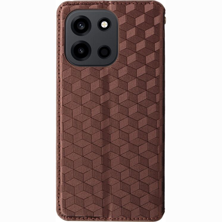 Чохол Deexe Rhombus Book для OnePlus Nord 6 - Brown: фото 7 з 10