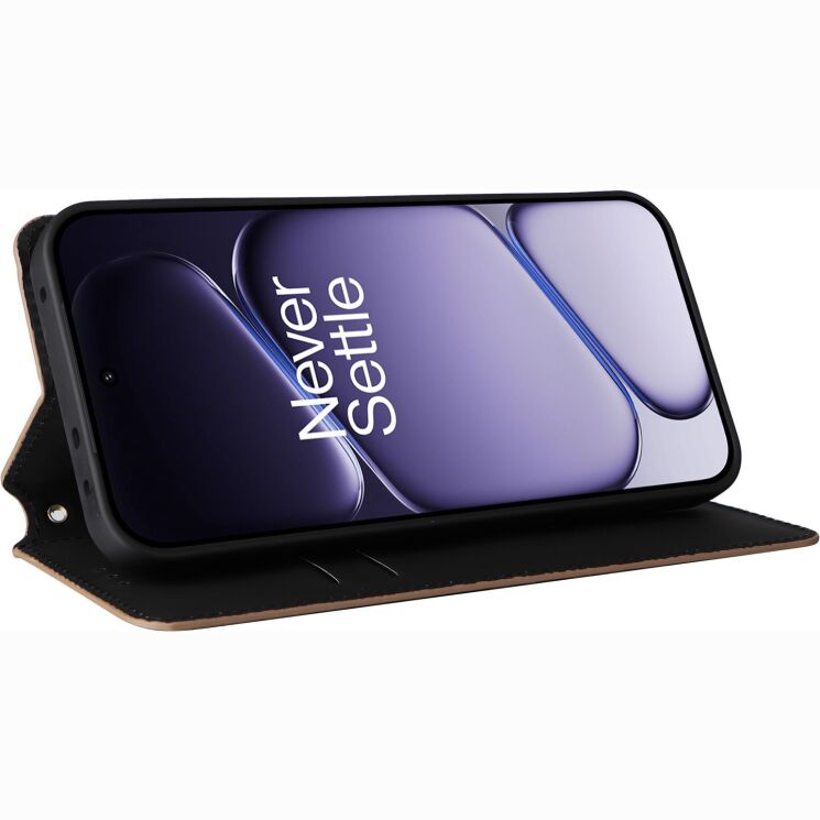 Чохол Deexe Rhombus Book для OnePlus Nord 6 - Brown: фото 3 з 10