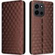 Чехол Deexe Rhombus Book для OnePlus Nord 6 - Brown (411901Z)