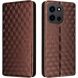 Чохол Deexe Rhombus Book для OnePlus Nord 6 - Brown (411901Z). Фото 1 з 10