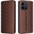 Чохол Deexe Rhombus Book для OnePlus Nord 6 - Brown: фото 1 з 10
