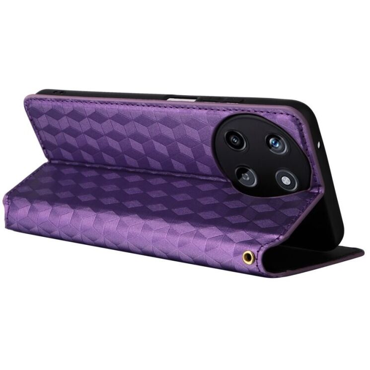 Чохол Deexe Rhombus Book для Realme 11 4G - Purple: фото 4 з 6