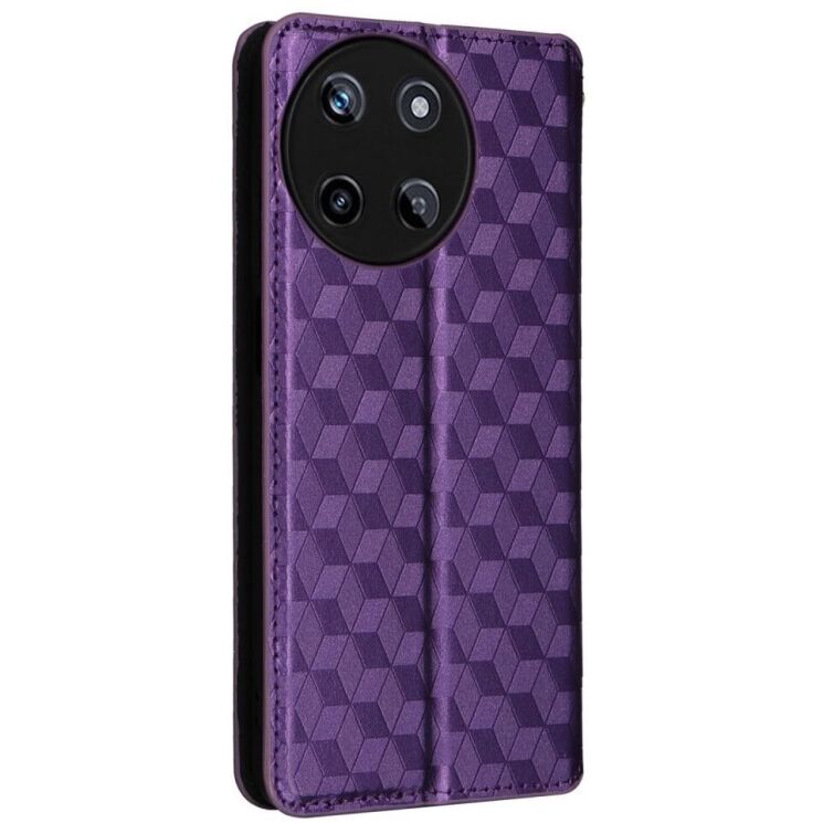 Чохол Deexe Rhombus Book для Realme 11 4G - Purple: фото 6 з 6