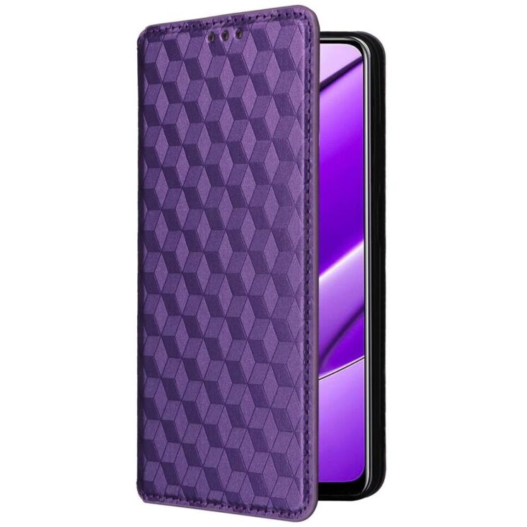 Чохол Deexe Rhombus Book для Realme 11 4G - Purple: фото 5 з 6