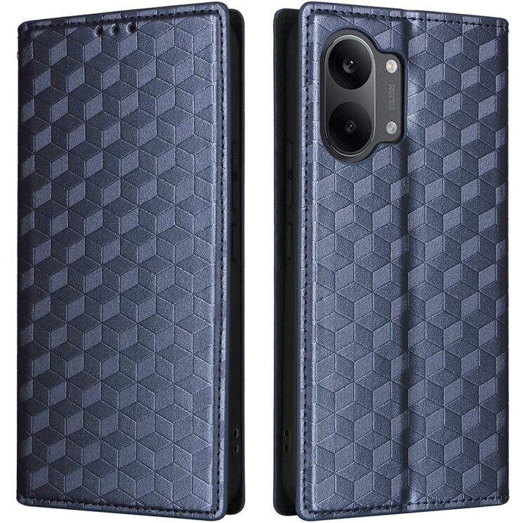 Чохол Deexe Rhombus Book для Xiaomi Poco X8 Pro Max - Blue: фото 1 з 9