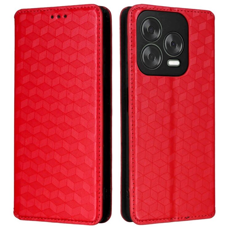 Чехол Deexe Rhombus Book для ZTE Nubia V70 Design - Red: фото 1 из 10