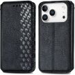 Чохол Deexe Rhombus Wallet для iPhone 18 Pro Max / 17 Pro Max - Black (423828B)