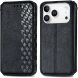 Чохол Deexe Rhombus Wallet для iPhone 18 Pro Max / 17 Pro Max - Black (423828B). Фото 1 з 6
