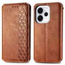 Чехол Deexe Rhombus Wallet для OPPO Reno 15 Pro - Brown: фото 1 из 8