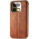 Чехол Deexe Rhombus Wallet для Realme 16 Pro - Brown (428031Z). Фото 5 из 9