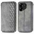 Чехол Deexe Rhombus Wallet для TECNO Pova 5 - Grey (333621H)