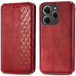 Чехол Deexe Rhombus Wallet для TECNO Spark 20 Pro - Red (345422R)