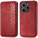 Чехол Deexe Rhombus Wallet для TECNO Spark 20 Pro - Red (345422R). Фото 1 из 6