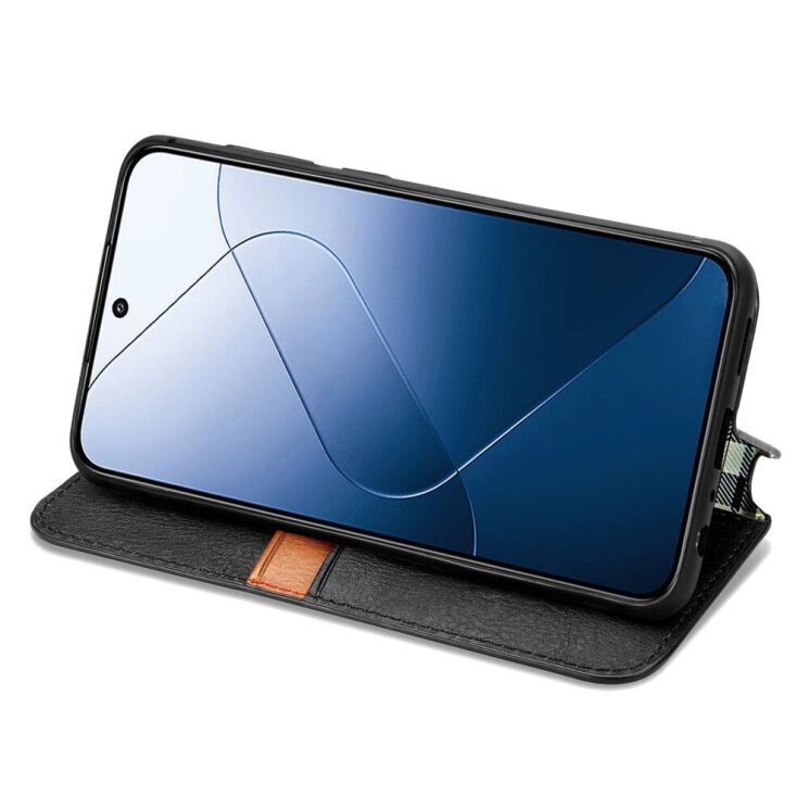 Чехол Deexe Rhombus Wallet для Xiaomi 14T Pro - Black: фото 3 из 9