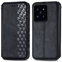 Чехол Deexe Rhombus Wallet для Xiaomi 14T Pro - Black: фото 1 из 9