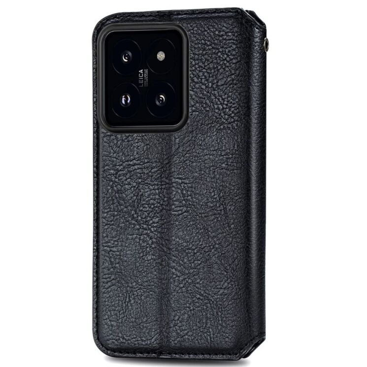 Чехол Deexe Rhombus Wallet для Xiaomi 14T Pro - Black: фото 5 из 9