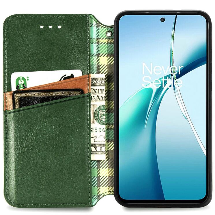 Чохол Deexe Rhombus Wallet для Xiaomi Redmi Note 15 Pro 5G - Green: фото 2 з 11