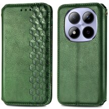 Чохол Deexe Rhombus Wallet для Xiaomi Redmi Note 15 Pro 5G - Green: фото 1 з 11