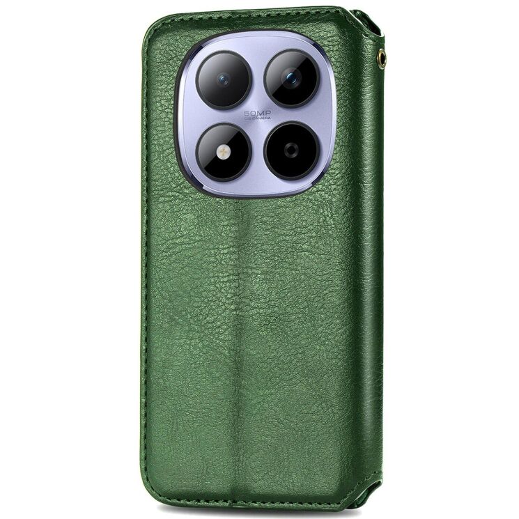 Чохол Deexe Rhombus Wallet для Xiaomi Redmi Note 15 Pro 5G - Green: фото 6 з 11