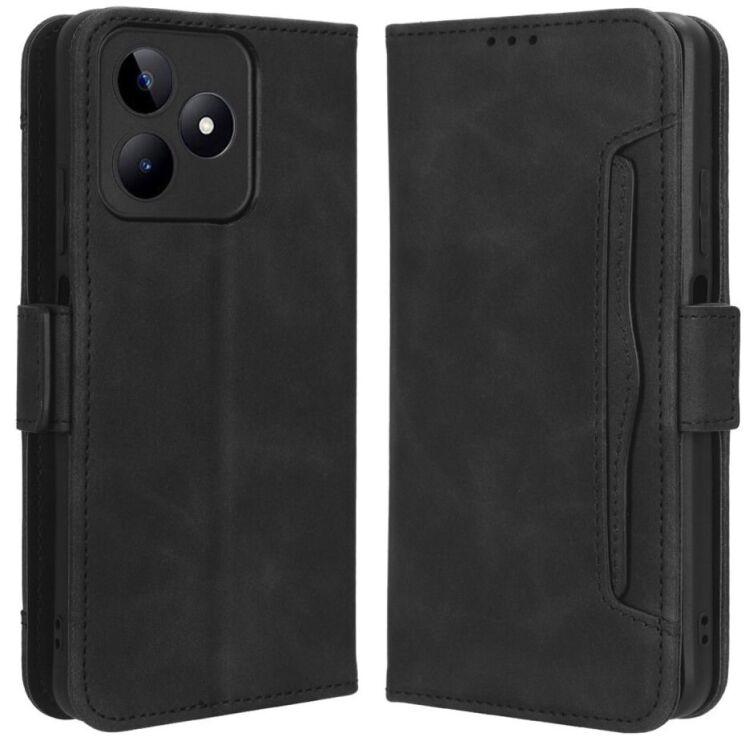 Чехол Deexe Wallet Stand для Realme C53 / C51 / Note 50 - Black: фото 1 из 7