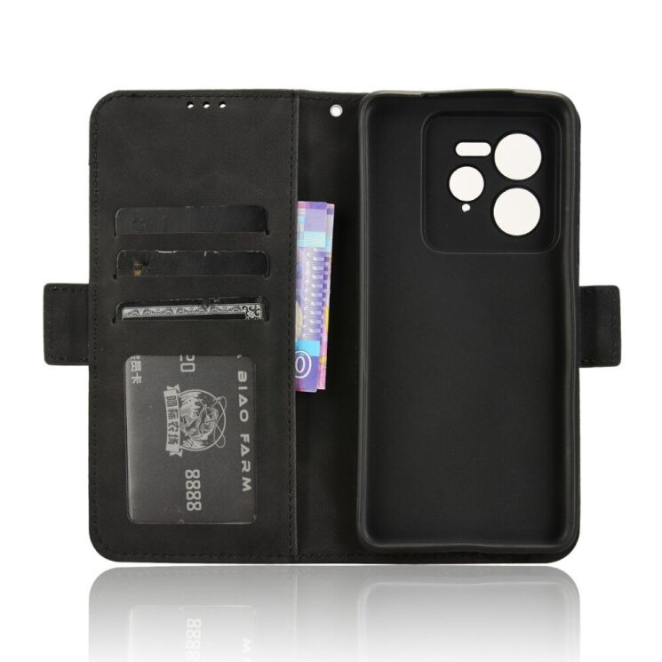 Чехол Deexe Wallet Stand для Realme GT 7 Pro - Black: фото 3 из 7