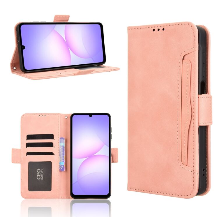 Чохол Deexe Wallet Stand для Samsung Galaxy A07 (A075) - Pink: фото 8 з 15