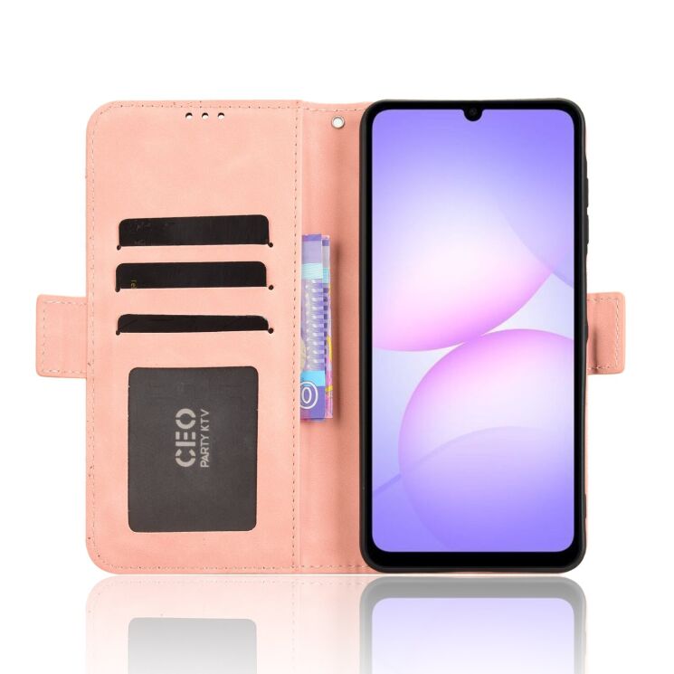 Чохол Deexe Wallet Stand для Samsung Galaxy A07 (A075) - Pink: фото 5 з 15