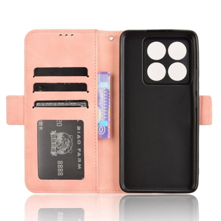 Чехол Deexe Wallet Stand для Xiaomi 14T - Pink: фото 5 из 7