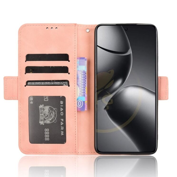 Чехол Deexe Wallet Stand для Xiaomi 14T - Pink: фото 3 из 7