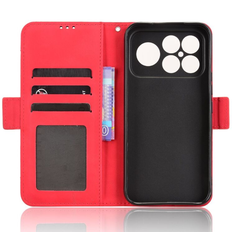 Чехол Deexe Wallet Stand для Xiaomi Poco F8 Ultra - Red (403405R) Чехол Deexe Wallet Stand для Xiaomi Poco F8 Ultra - Red: фото 3 из 14