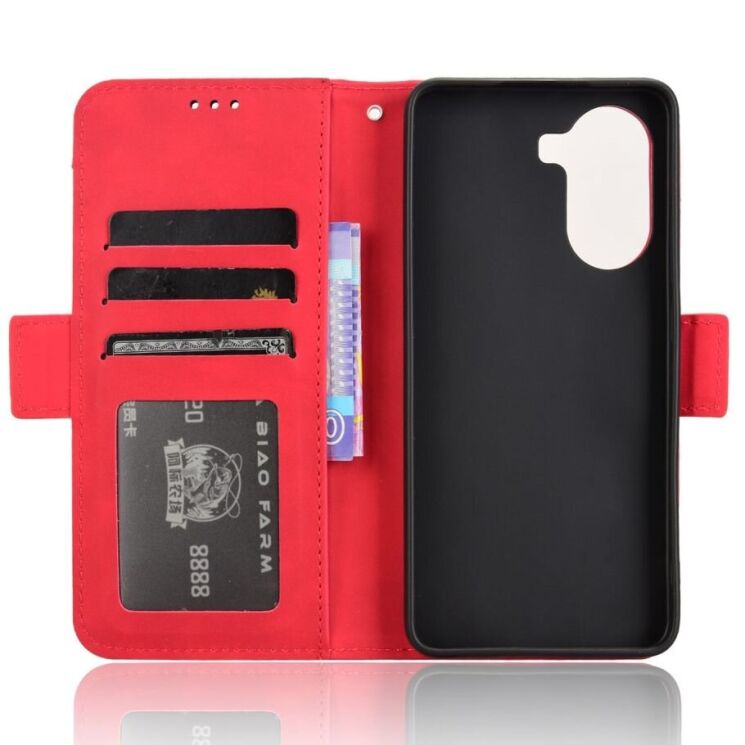 Чехол Deexe Wallet Stand для Xiaomi Poco X7 Pro - Red: фото 4 из 7