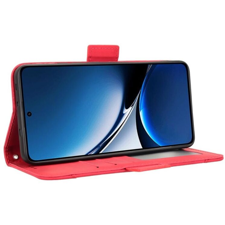 Чехол Deexe Wallet Stand для Xiaomi Poco X7 Pro - Red: фото 5 из 7