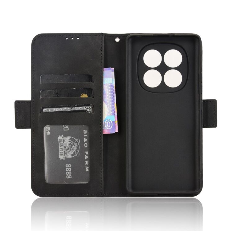 Чехол Deexe Wallet Stand для Xiaomi Redmi Note 14 Pro - Black: фото 5 из 7
