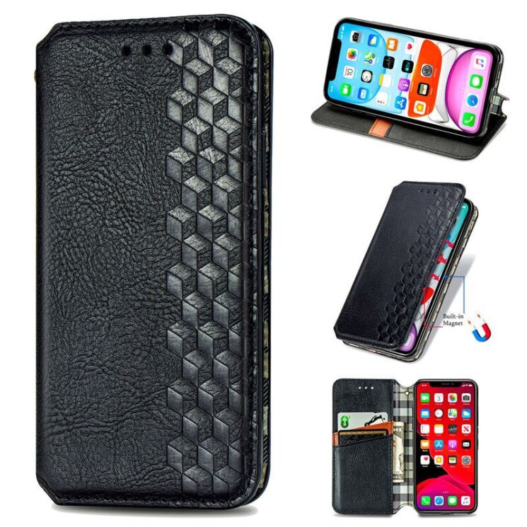 Чехол GETMAN Rhombus Wallet для ZTE Blade V2020 - Black: фото 5 из 7