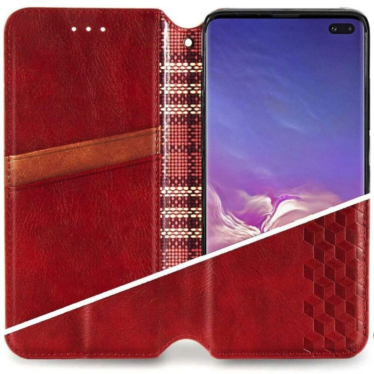 Чехол GETMAN Rhombus Wallet для ZTE Blade V2020 - Red: фото 3 из 7