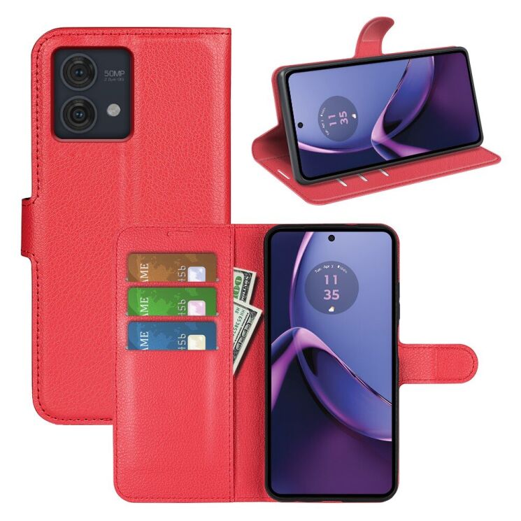 Чохол-книжка Deexe Book Type для Motorola Moto G84 - Red: фото 4 з 10
