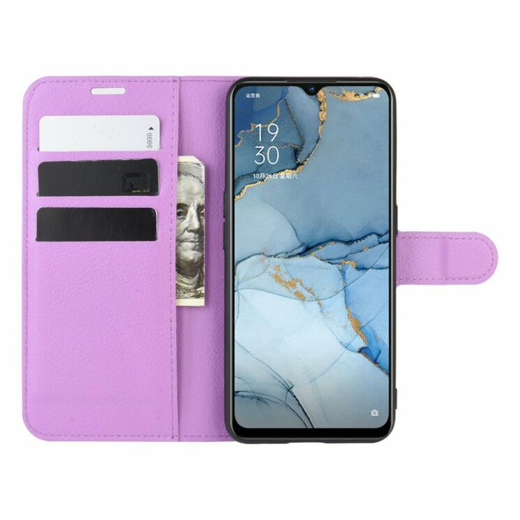 Чехол-книжка Deexe Book Type для OPPO Reno 3 - Purple: фото 4 из 6